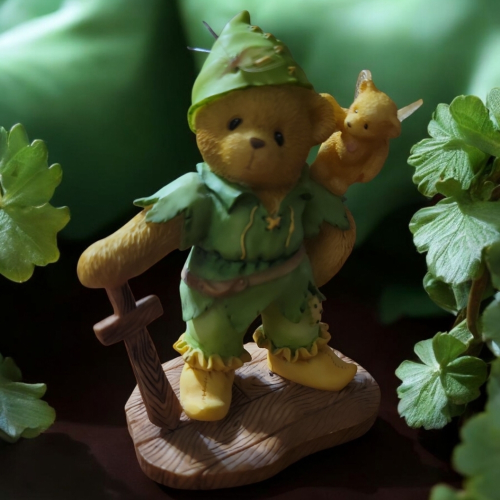 Vtg 97 Cherished Teddies Brett Neverland #302457 Peter Pan Tinkerbell Fantasy - Picture 7 of 9